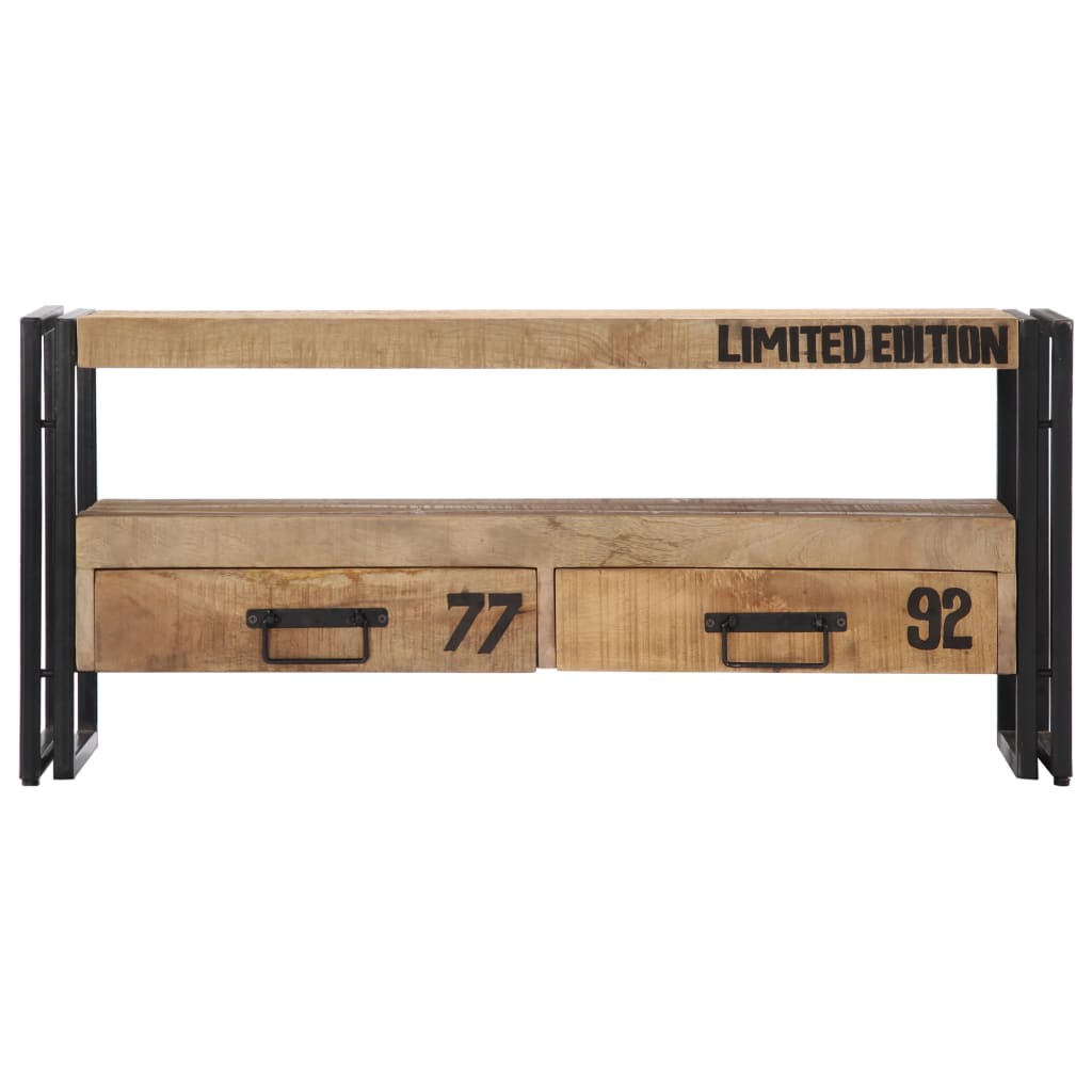Mango Wood Console Cabinet — angled view