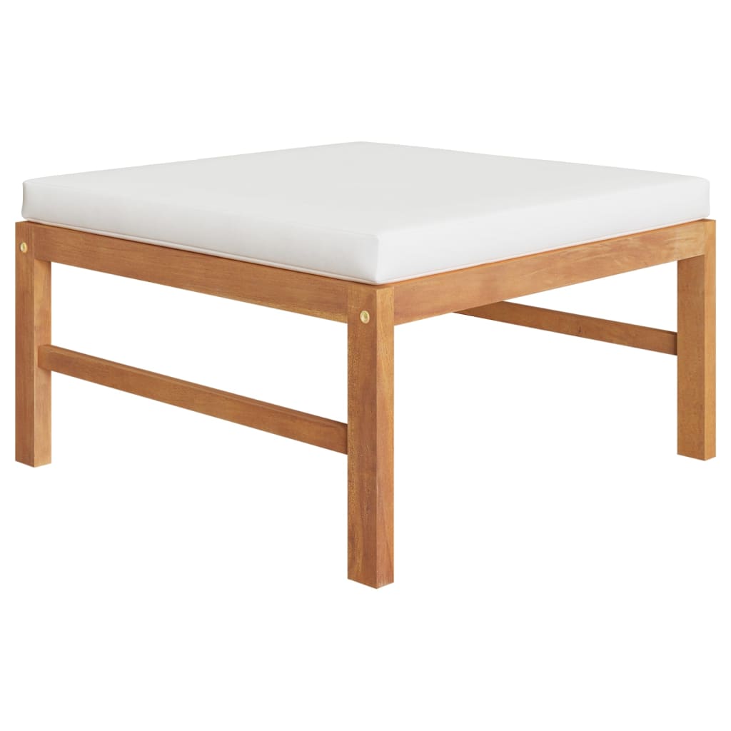 Teak Courtyard Lounge 3-Piece Set — cushion detail