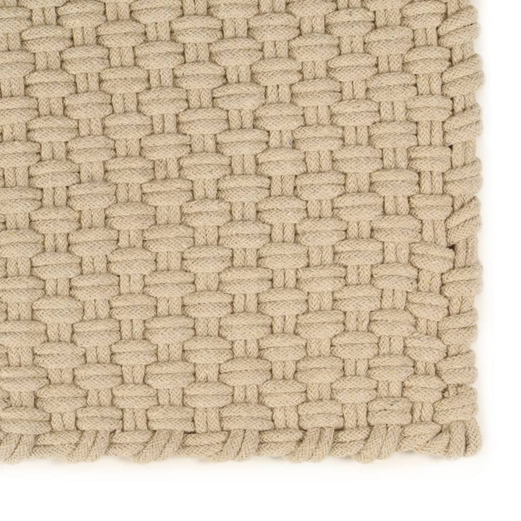 Natural Cotton Rope-Weave Rug 160 by 230 cm — texture detail