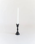 Coastal Candlelight hand-forged iron candle stand — black finish