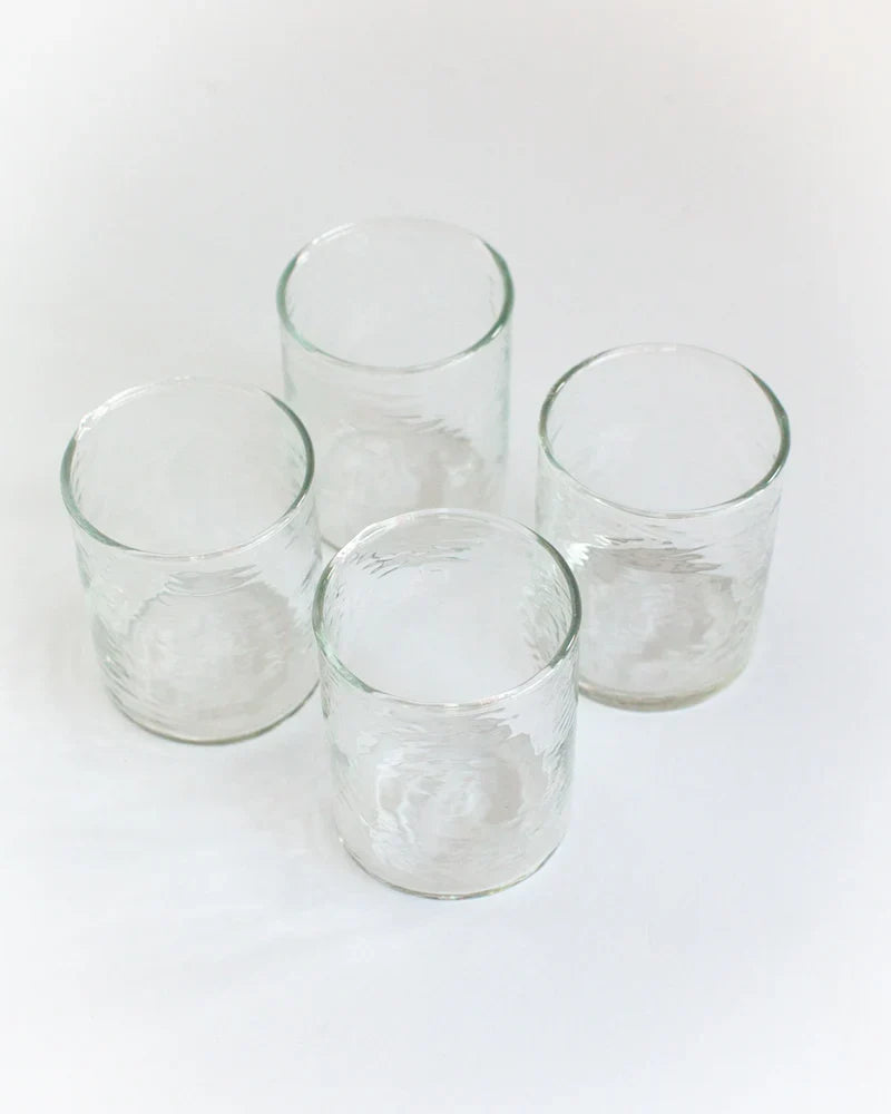 Handblown Hammered Glasses | Set of 4-4