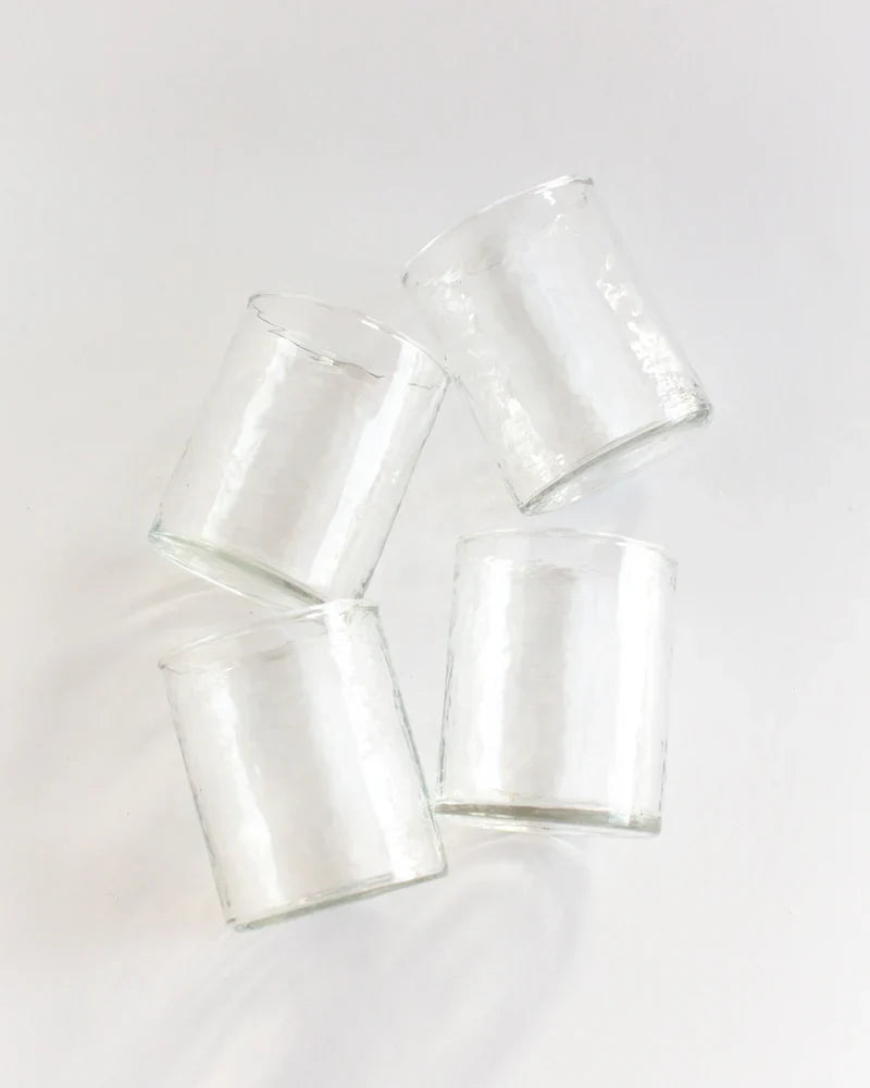 Handblown Hammered Glasses | Set of 4-6