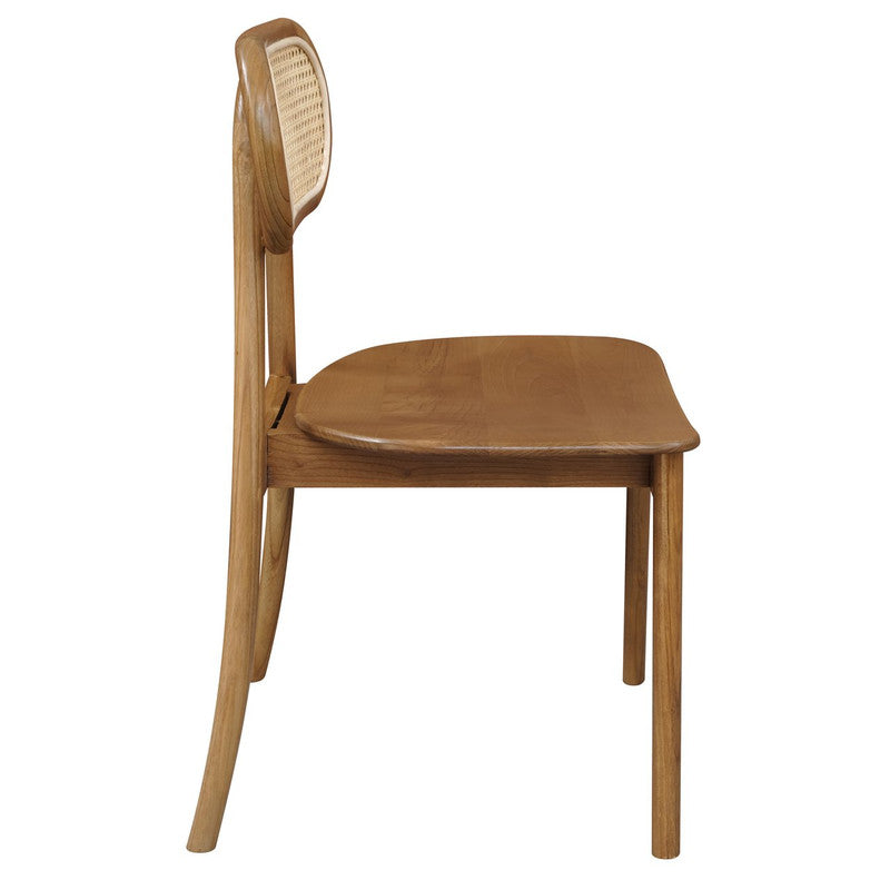 Almond Rattan Dining Chair — rattan detail