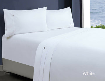 Cove 1000TC Cotton Sheet Set in white for Mega Queen bed — main view