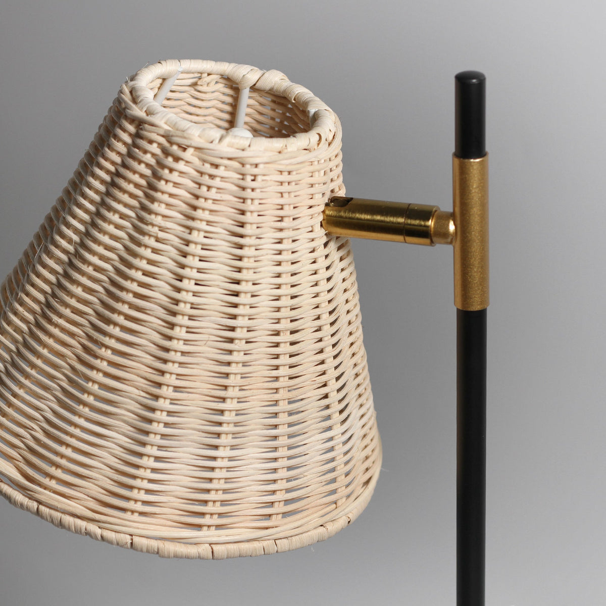 Yvette Rattan Table Lamp — side view