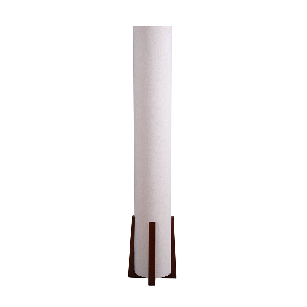 Esme Natural Floor Lamp — linen shade detail