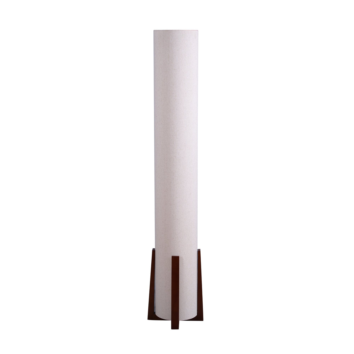 Esme Natural Floor Lamp — linen shade detail