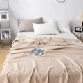 Khaki Cotton Waffle Bed Layer — main view