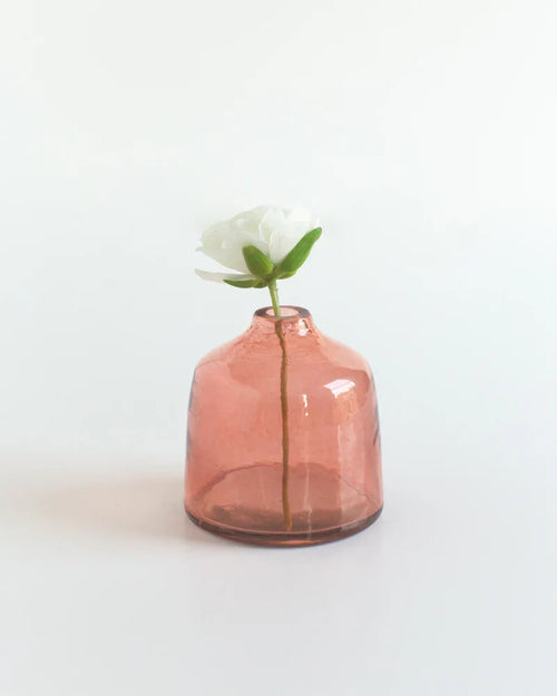 Bella Handblown Bud Vase — clear glass view