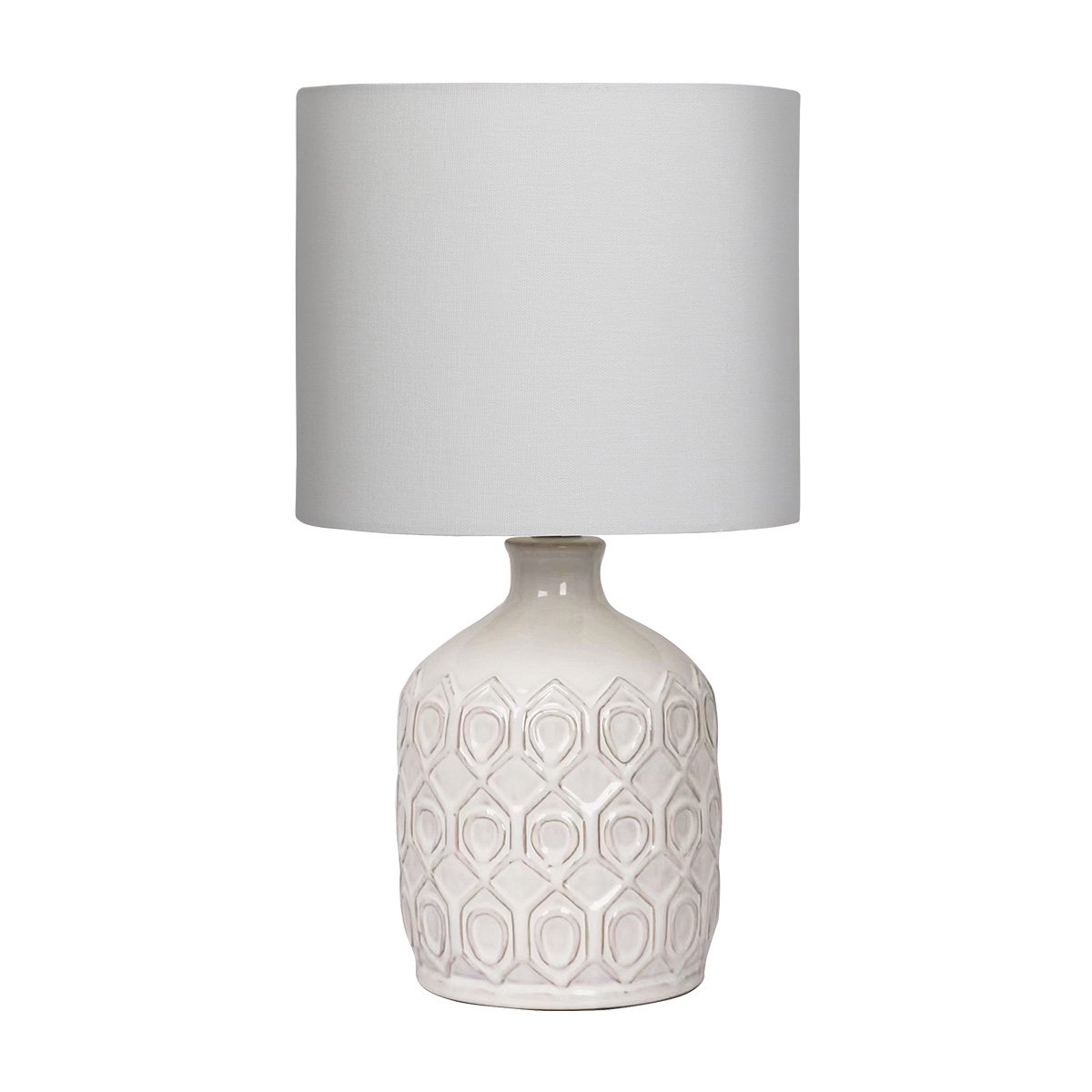 Soft-Cream Ceramic Table Lamp — main view