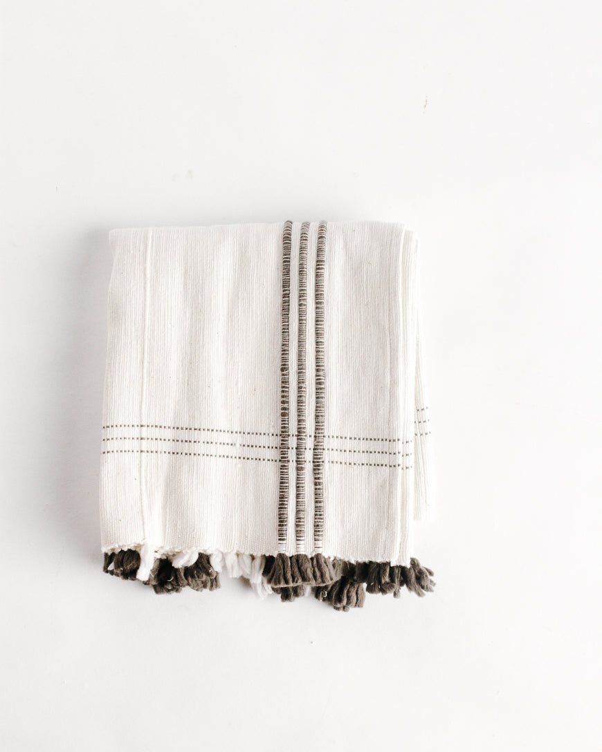 Coastal Table Layer handwoven cotton runner — fabric texture